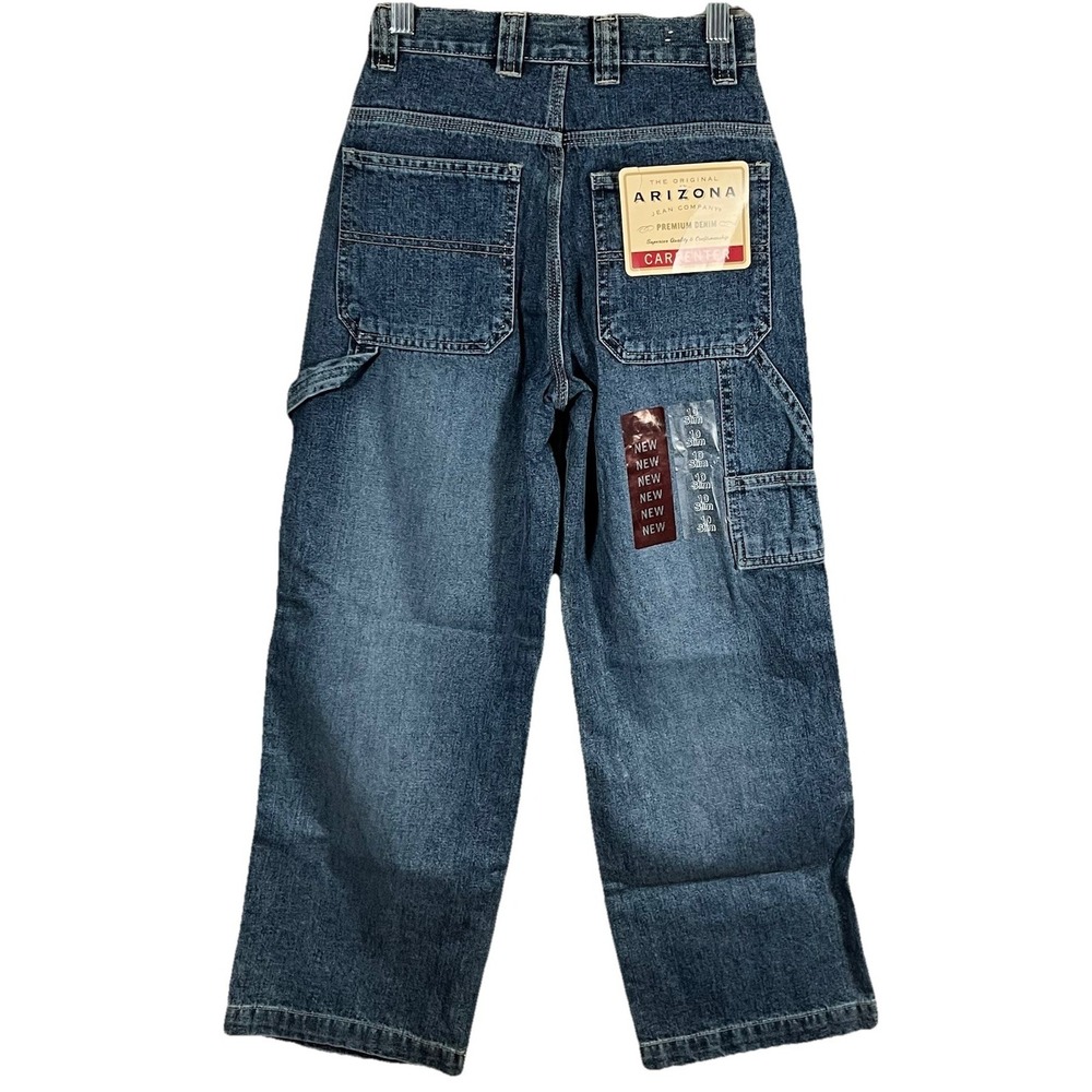 Arizona Carpenter Blue Jeans Boys 10 Slim Baggy Skater Youth Medium Wash Y2K - Picture 4 of 9
